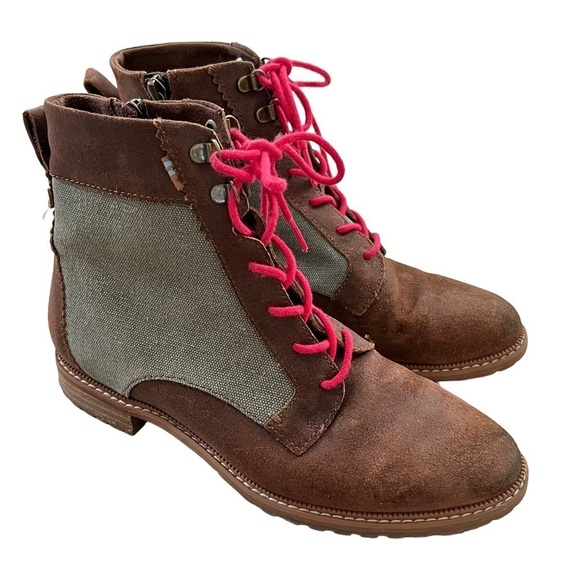 TOMS Women’s Brown Nolita Booties Size 8 - Picture 1 of 10